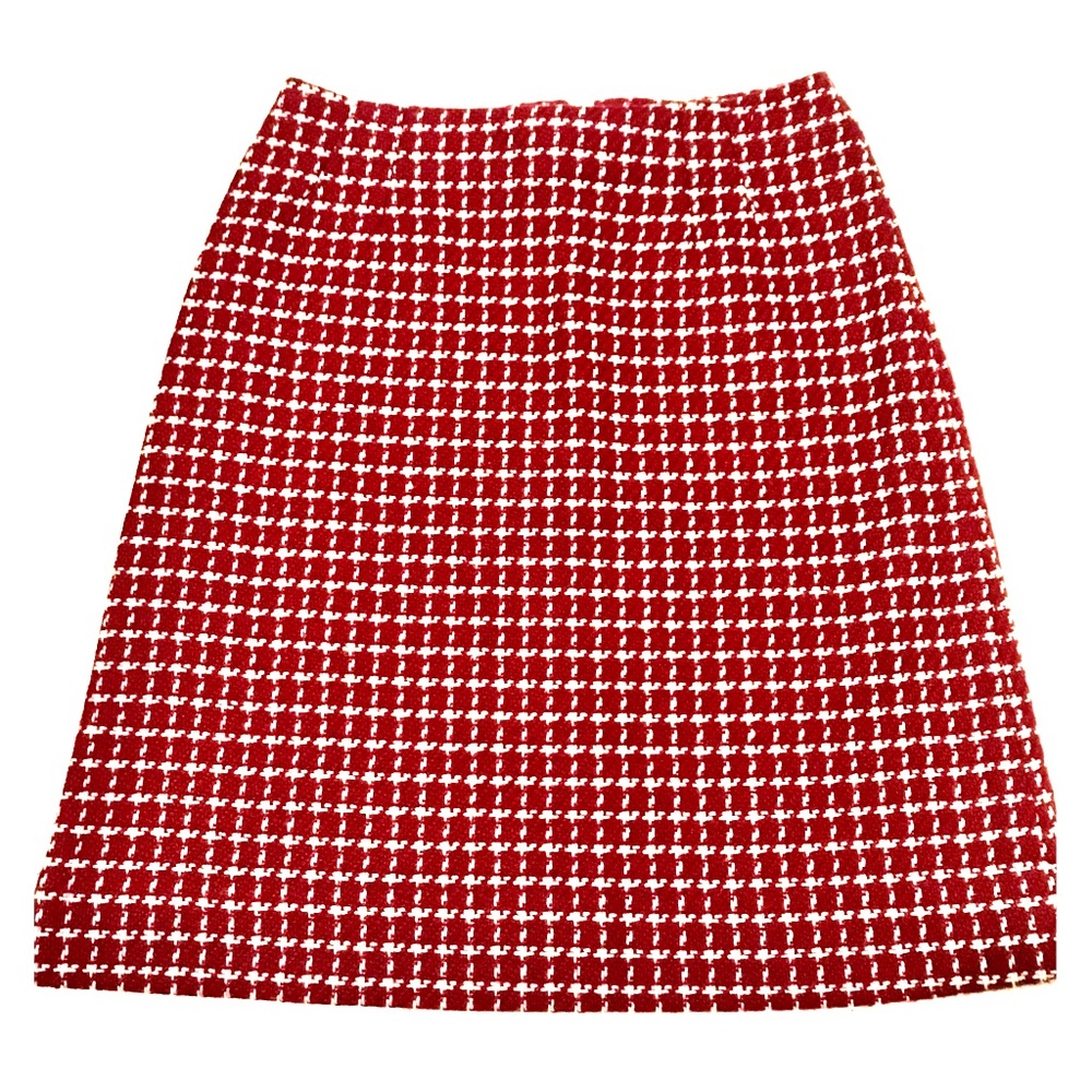 Vintage red tweed skirt